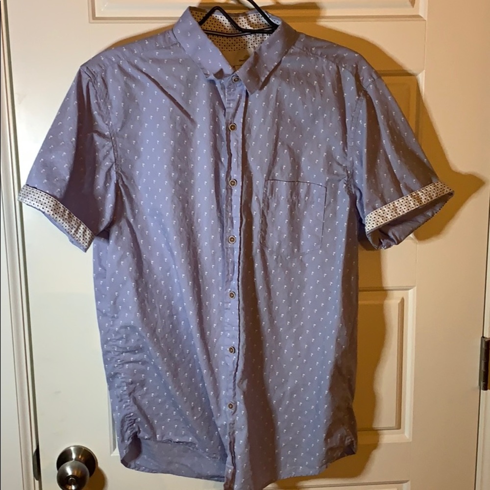 Craft and flow casual palm tree button up